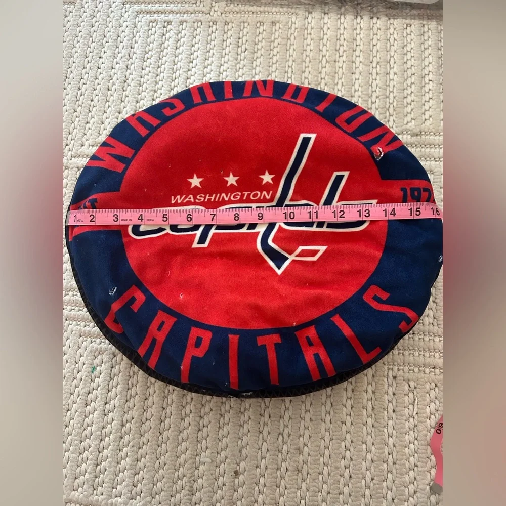NHL Washington Capitals Soft Red White Blue Hockey Puck Pillow